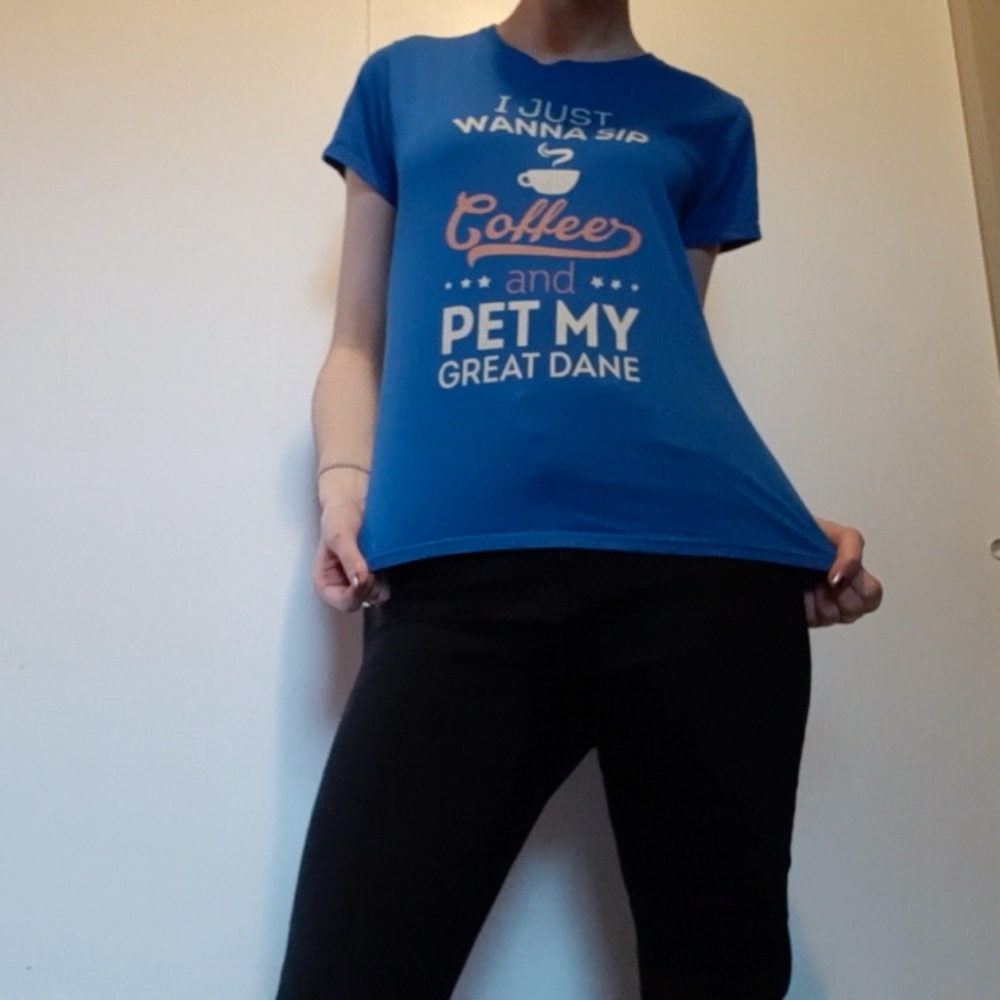 blue graphic t-shirt